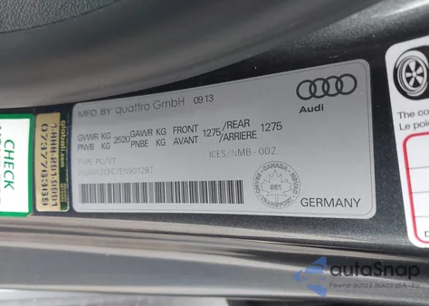 2014 Audi Rs 7 4.0 from USA, damaged, VIN WUAW2CFC7EN901287